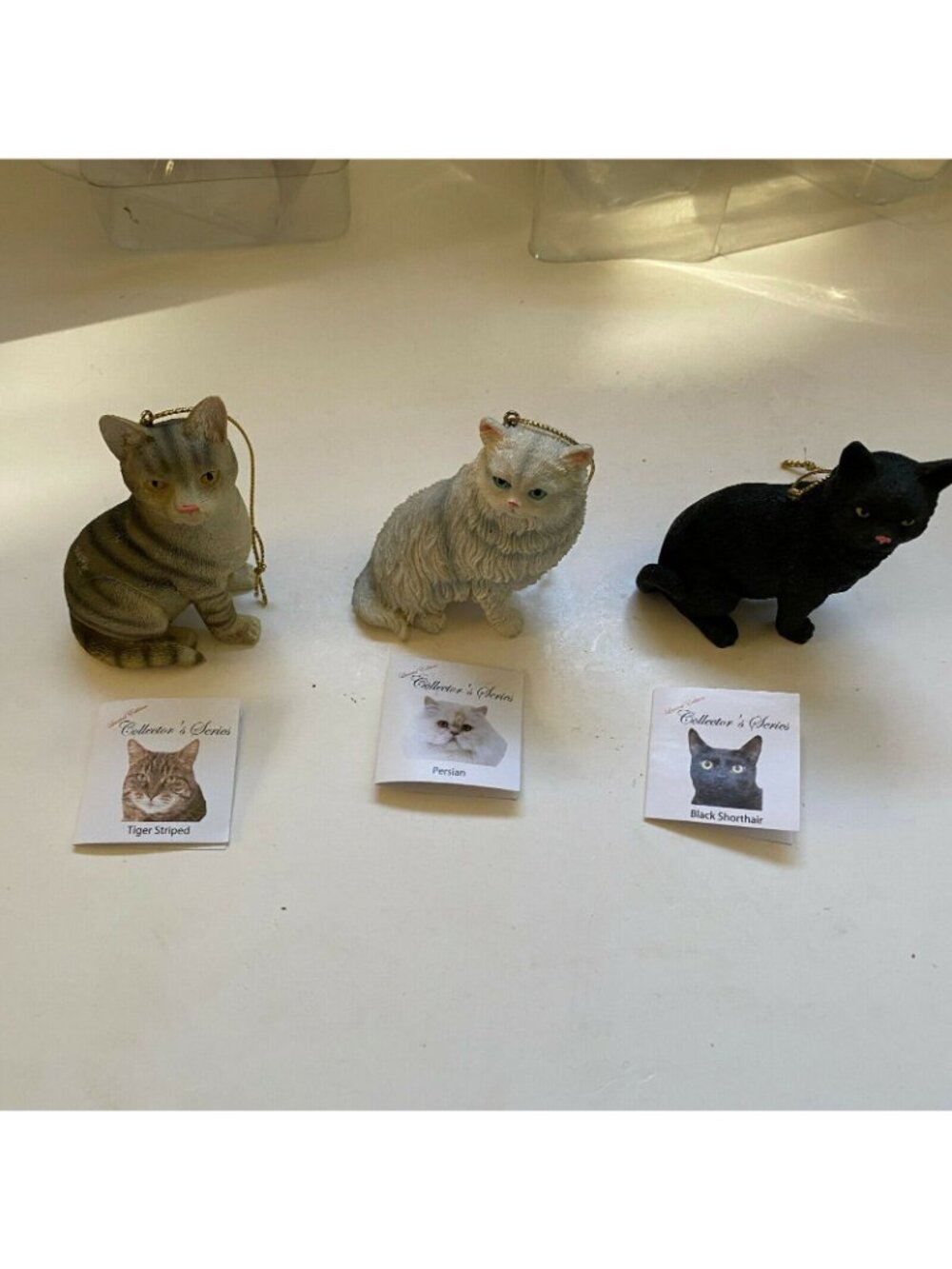 Limited Edition Collector's Series Cat Ornaments Lot of 3 Tiger Striped, Persian - Picture 4 of 9